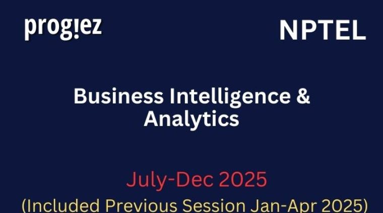 Business Intelligence & Analytics Nptel All Week Assignment Answer and solution Swayam Platform image