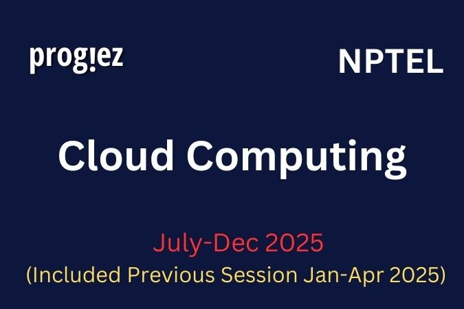 Cloud Computing Nptel All Week Assignment Answer and solution Swayam Platform image