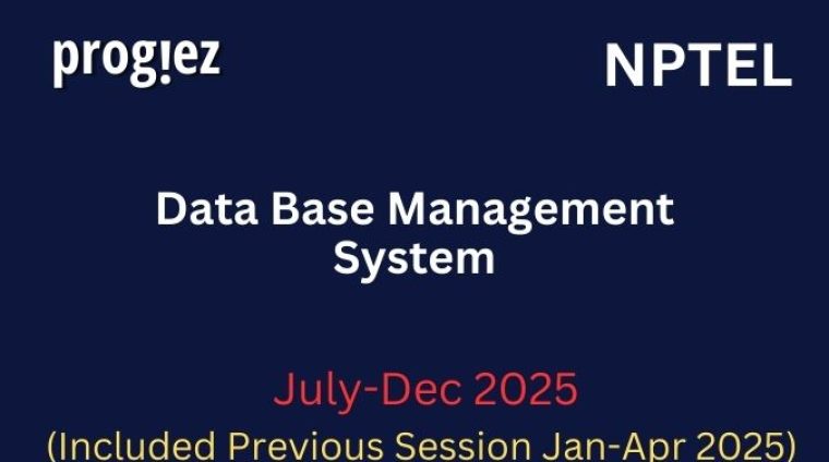 Data Base Management System Nptel All Week Assignment Answer and solution Swayam Platform image