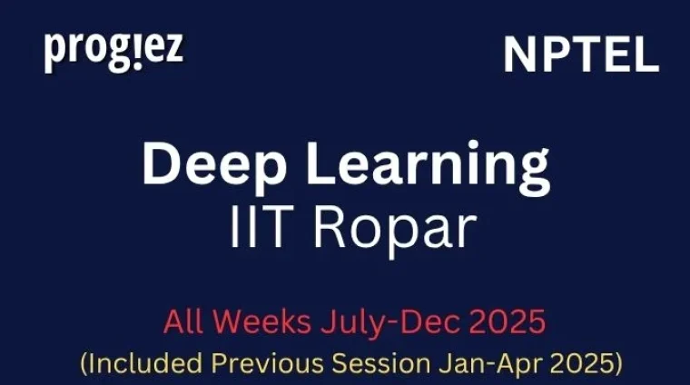 Deep Learning IIT Ropar Nptel Answers