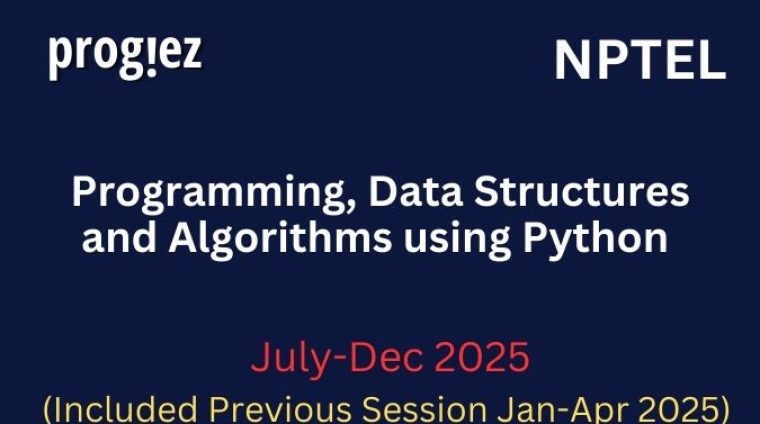 Programming, Data Structures and Algorithms using Python Nptel All Week Assignment Answer and solution Swayam Platform image