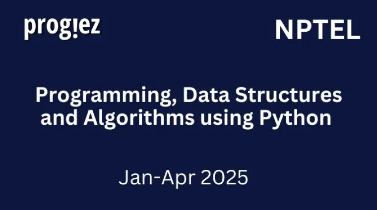 Programming, Data Structures and Algorithms using Python Nptel All Week Assignment Answer and solution Swayam Platform image