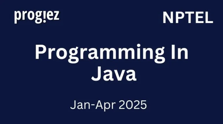 Programming in Java Nptel Answers