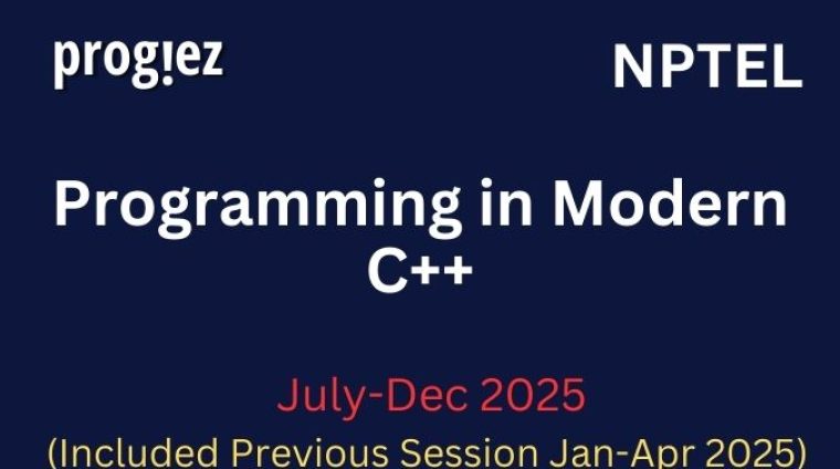 Programming in Modern C++ Nptel All Week Assignment Answer and solution Swayam Platform image