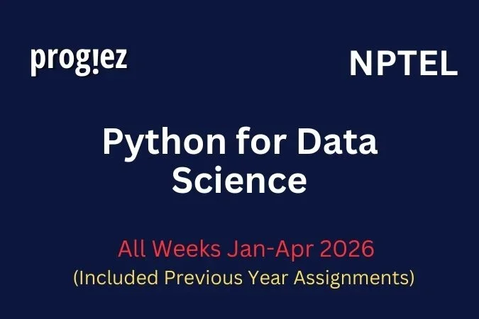 Python for Data Science Nptel All Week Assignment Answer and solution Swayam Platform image