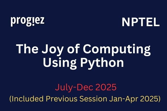 The Joy of Computing Using Python Nptel All Week Assignment Answer and solution Swayam Platform image
