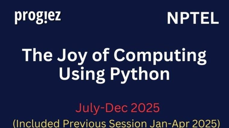 The Joy of Computing Using Python Nptel All Week Assignment Answer and solution Swayam Platform image