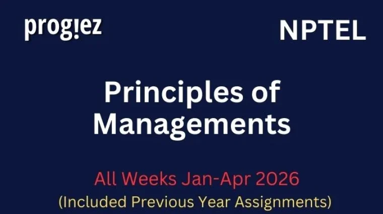 Principles of Managements Nptel All Week Assignment Answer and solution Swayam Platform image