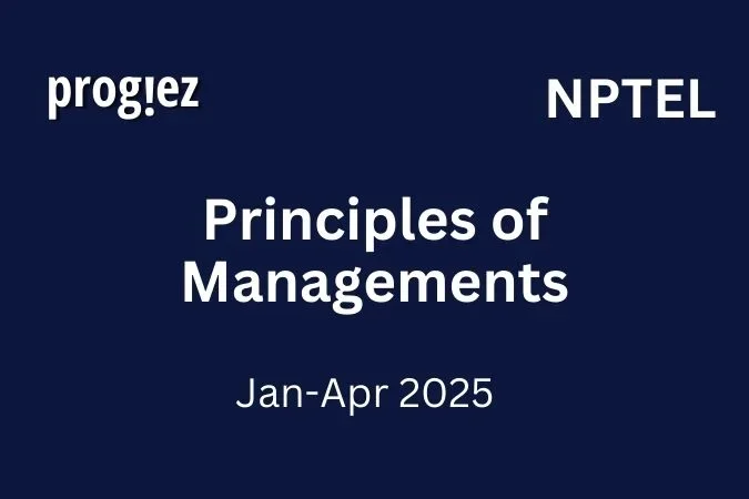 Principles of Management Nptel Answers