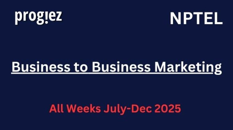 Business to Business Marketing Nptel Answers