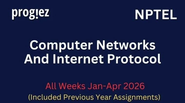 Computer Networks And Internet Protocol Nptel All Week Assignment Answer and solution Swayam Platform image