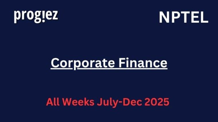 Corporate Finance Nptel Assignment Answers