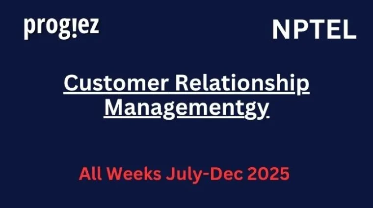 Customer Relationship Management Nptel Answers