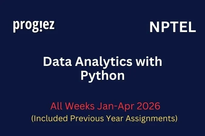 Data Analytics with Python Nptel All Week Assignment Answer and solution Swayam Platform image