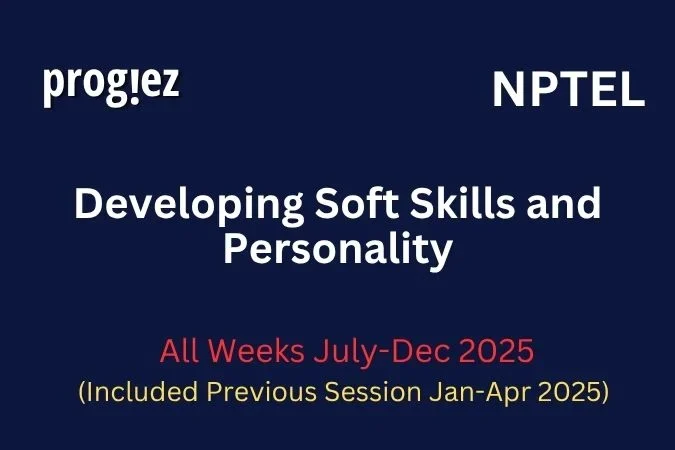 Developing Soft Skills and Personality Nptel Answers
