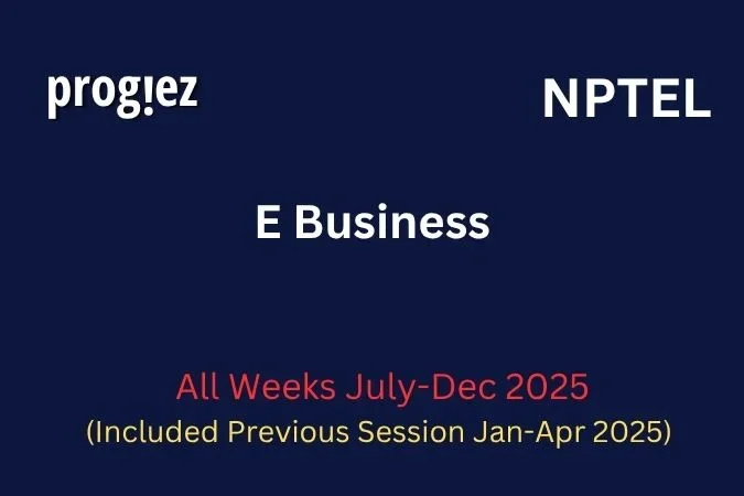 E Business Nptel Assignment Answers