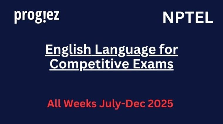 English Language for Competitive Exams Nptel Answers