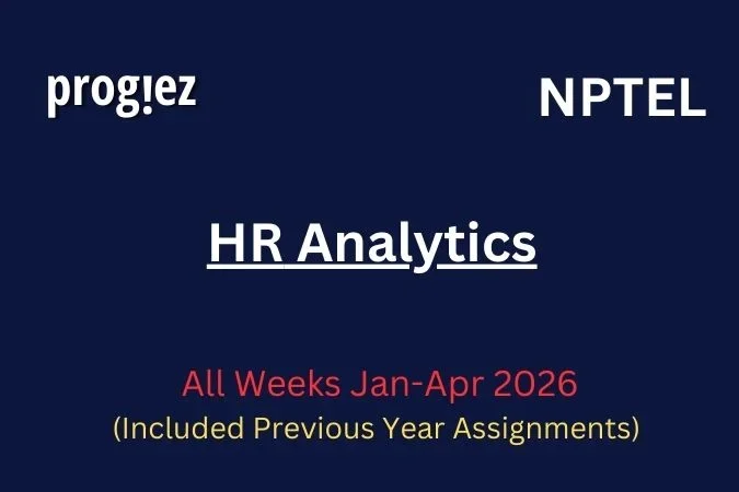 HR Analytics All Week Assignment Answer and solution Swayam Platform image