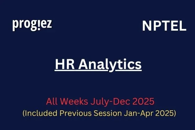 HR Analytics Nptel Assignment Answers