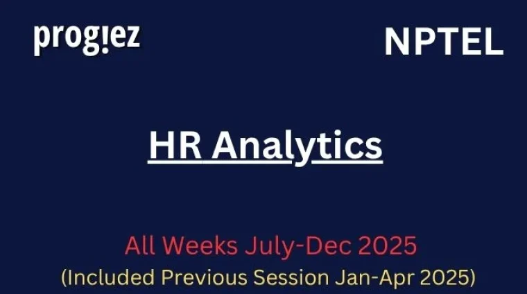 HR Analytics Nptel Assignment Answers
