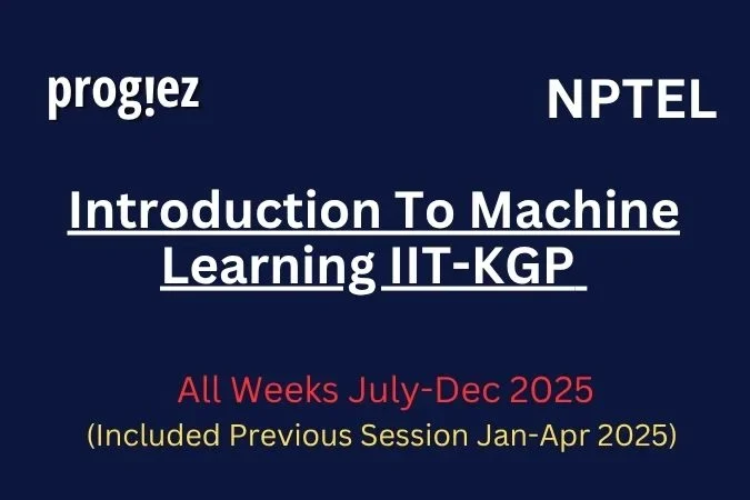 Introduction to Machine Learning IITKGP Nptel Answers