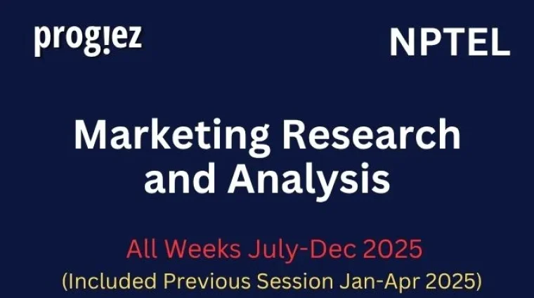 Marketing Research and Analysis Nptel Answers