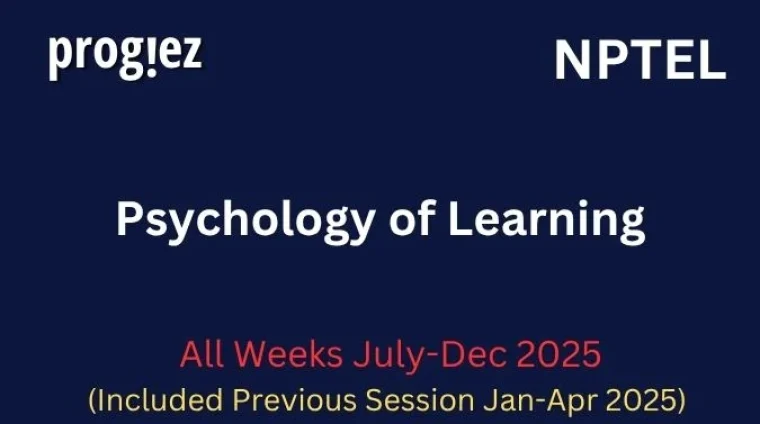 Psychology of Learning Nptel Answers