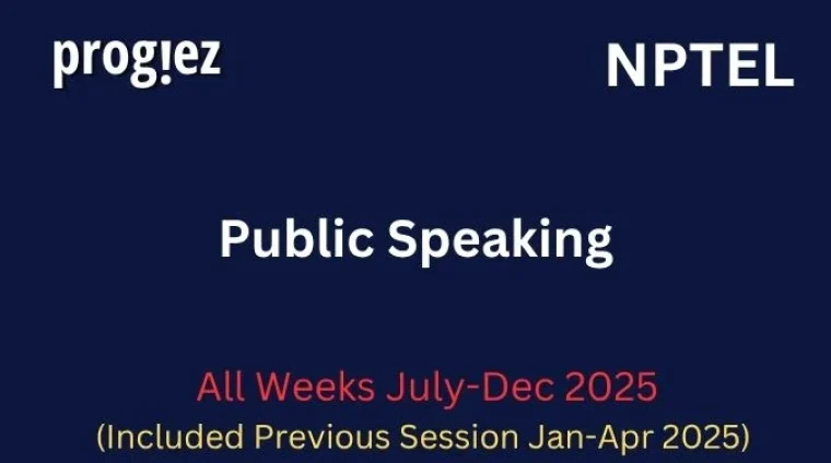 Public Speaking Nptel Assignment Answers