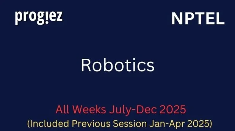Robotics Nptel Assignment Answers All Weeks