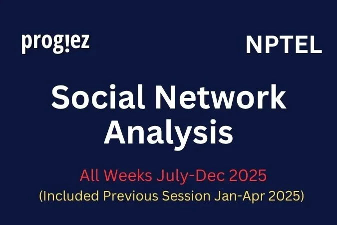 Social Network Analysis Nptel Answers