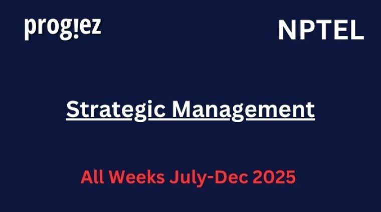Strategic Management Nptel Assignment Answers