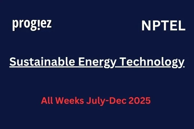 Sustainable Energy Technology Nptel Answers