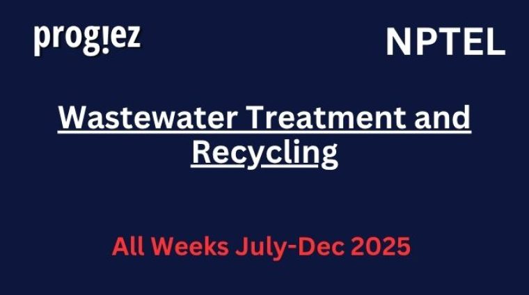 Wastewater Treatment and Recycling Nptel Answers