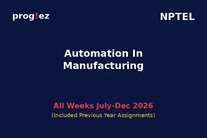 Automation In Manufacturing July-Dec 2026