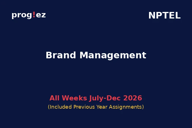 Brand Management July-Dec 2026