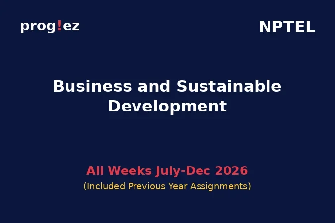 Business and Sustainable Development July-Dec 2026