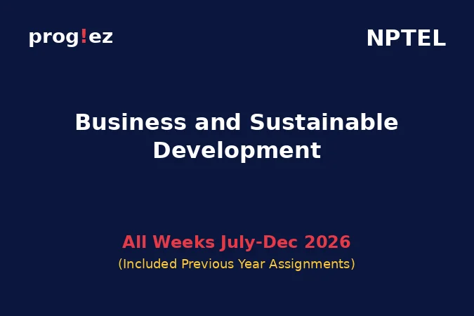 Business and Sustainable Development July-Dec 2026