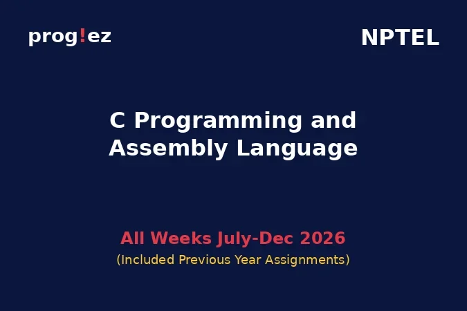C Programming and Assembly Language July-Dec 2026