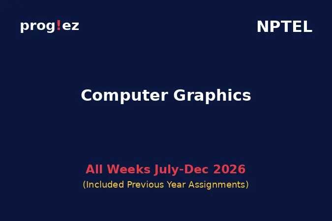 Computer Graphics July-Dec 2026