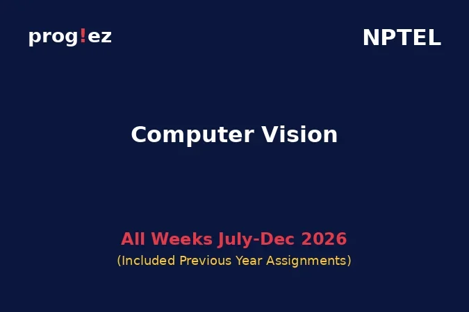 Computer Vision July-Dec 2026