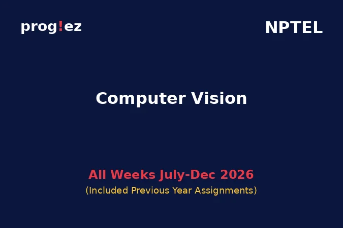 Computer Vision July-Dec 2026