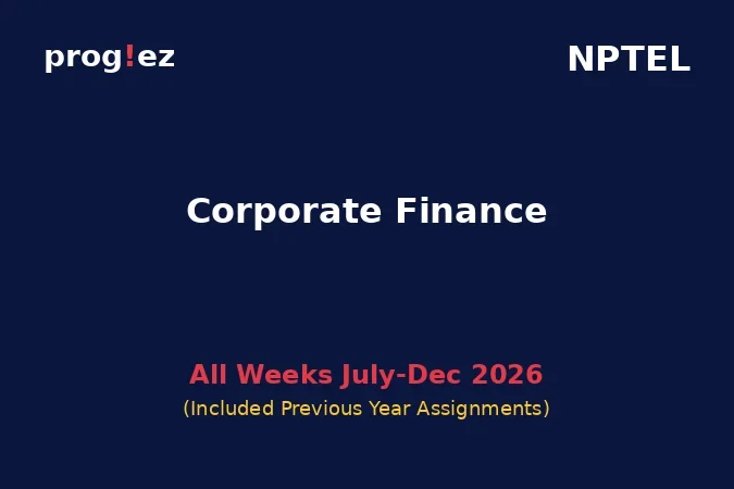 Corporate Finance July-Dec 2026