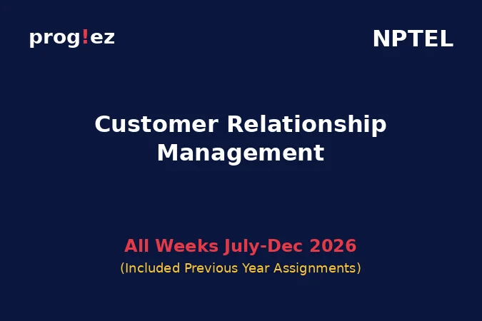Customer Relationship Management July-Dec 2026