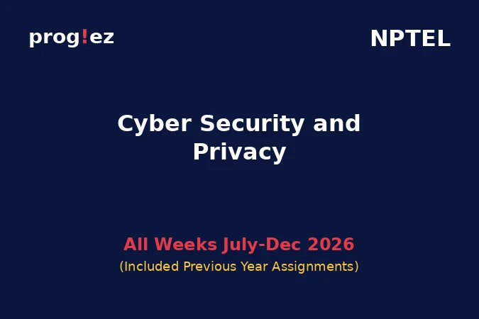 Cyber Security and Privacy July-Dec 2026