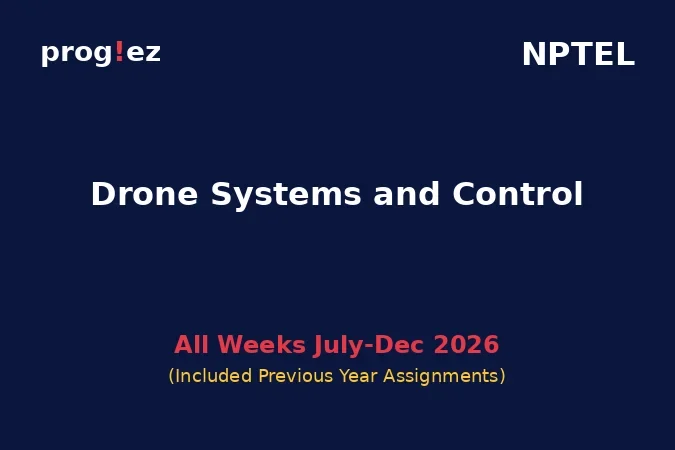 Drone Systems and Control July-Dec 2026