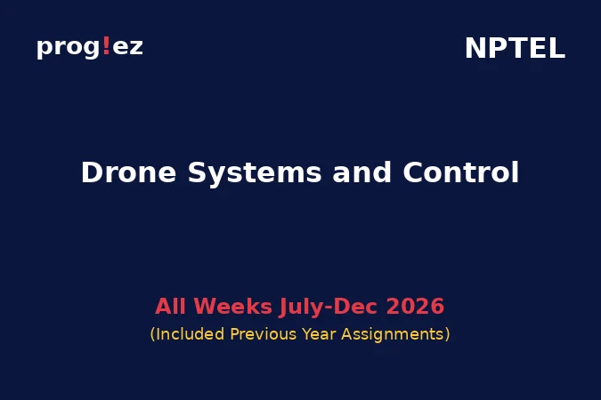 Drone Systems and Control July-Dec 2026