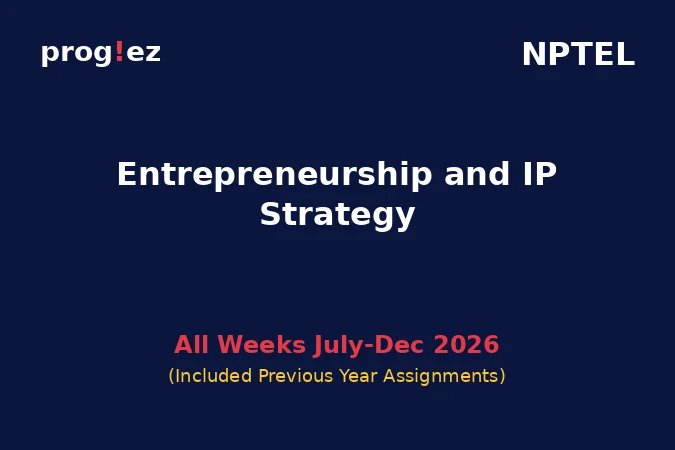 Entrepreneurship and IP Strategy July-Dec 2026