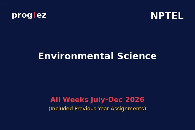 Environmental Science July-Dec 2026 Environmental Science July-Dec 2026