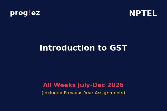 Introduction to GST July-Dec 2026