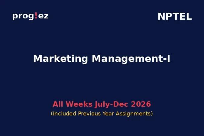 Marketing Management-I July-Dec 2026